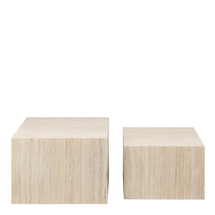 Dice Coffee Table Set in Light Oak - TidySpaces