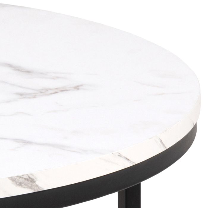 Spiro Coffee Table with White Marble Top