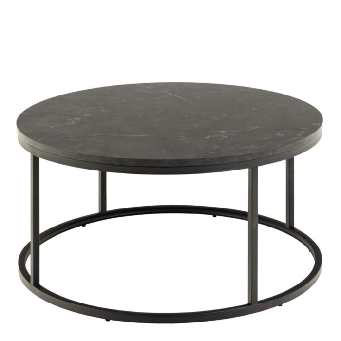 Spiro Coffee Table With Black Marble Top - TidySpaces