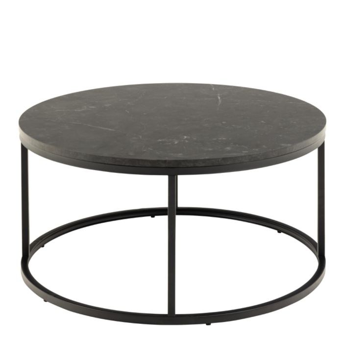 Spiro Coffee Table With Black Marble Top - TidySpaces