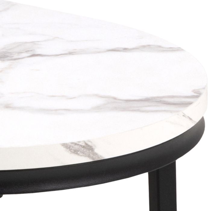 Spiro Coffee Table Set with White Marble Top