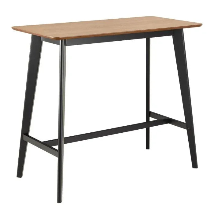 Roxby Bar Table in Black &amp; Oak Included 4 Roxby Bar Stool in Black - TidySpaces