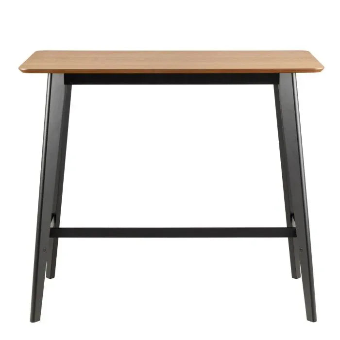 Roxby Bar Table in Black &amp; Oak Included 4 Roxby Bar Stool in Black - TidySpaces