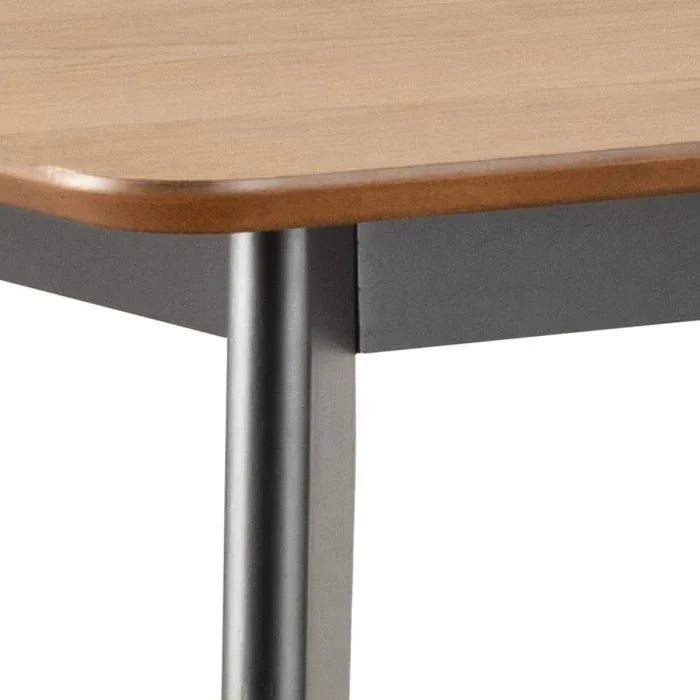 Roxby Bar Table in Black &amp; Oak Included 4 Roxby Bar Stool in Black - TidySpaces