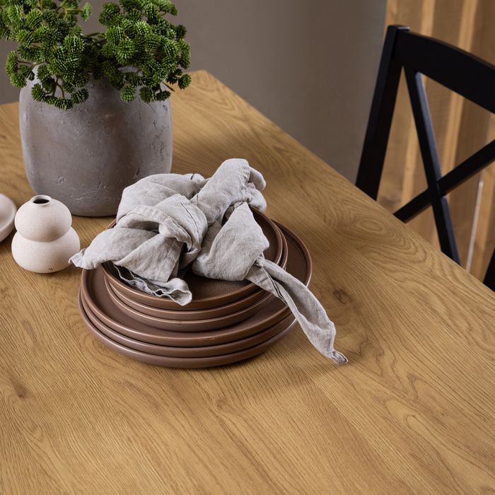 Peru Dining Table in Black and Oak - TidySpaces