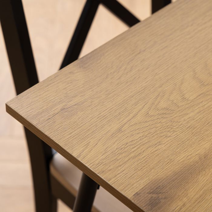 Peru Dining Table in Black and Oak - TidySpaces