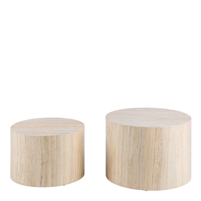 Dice Coffee Table Set in  Light Oak