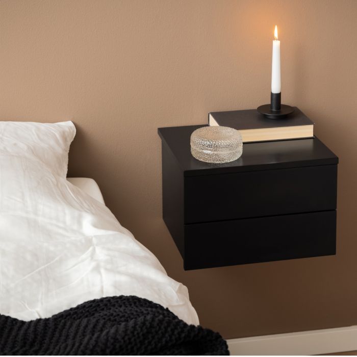 Avignon Bedside Table Black - TidySpaces