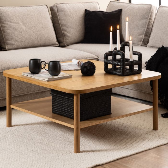 Banbury Square Coffee Table in Oak - TidySpaces