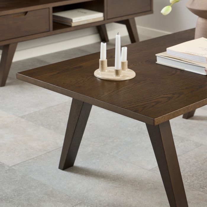 A-Line Coffee Table in Smoked Oak - TidySpaces