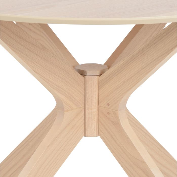 I_Duncan Round Dining Table in White Oak - TidySpaces