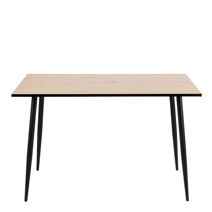 Wilma Dining Table with White Oak Top & Black Legs - TidySpaces