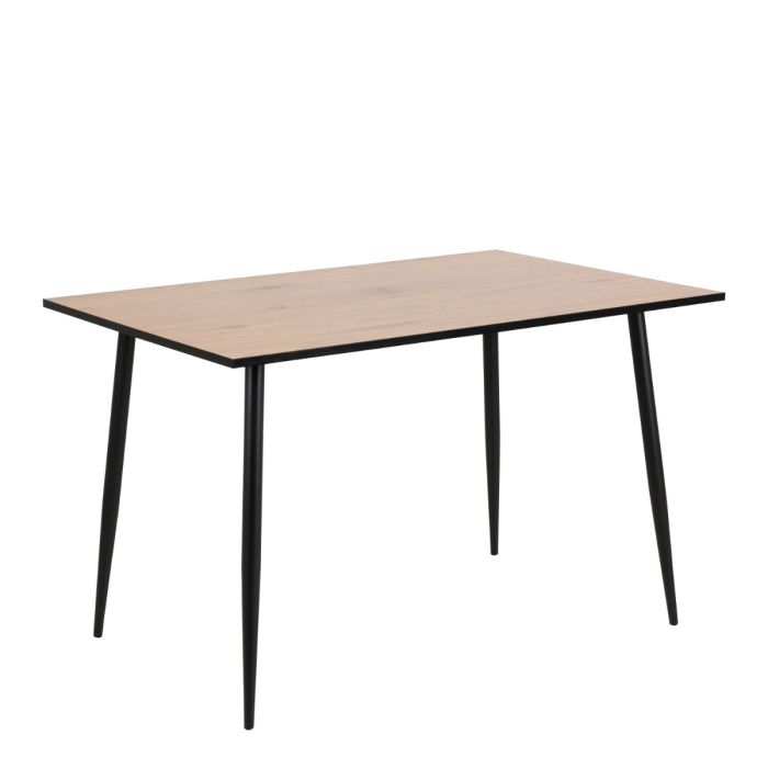 Wilma Dining Table with Oak Top & Black Legs - TidySpaces