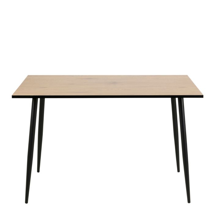 Wilma Dining Table with Oak Top & Black Legs - TidySpaces