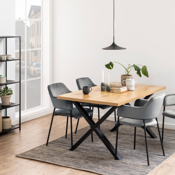 Wales Dining Table in Oak - TidySpaces