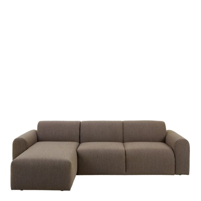 Midfield 2-Seater Chaise Lounge Sofa LHF in Cona Boucle Taupe Fabric