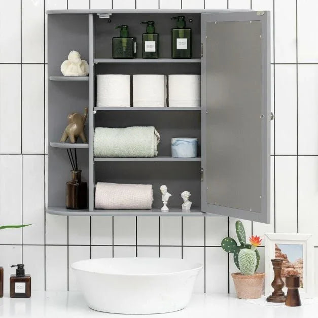 3-Tier Mirrored Wall Mounted Bathroom Cabinet - TidySpaces