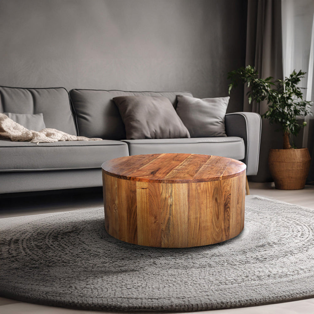 Jesper Rustic Acacia Wood Coffee Table Natural - TidySpaces