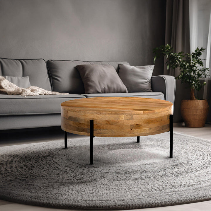 Solomon Mango Wood Coffee Table Natural - TidySpaces