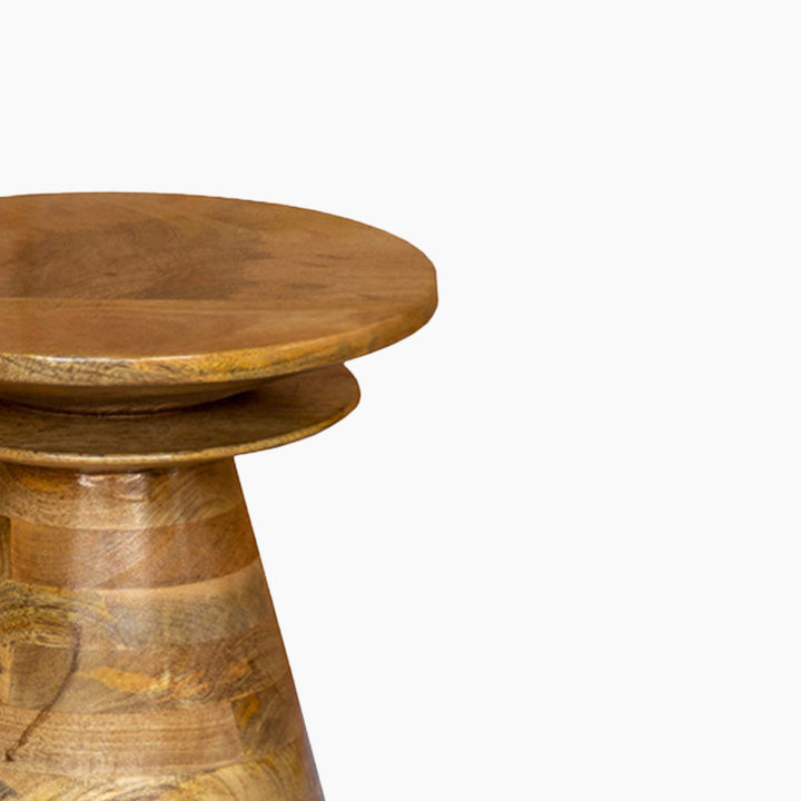 Novo Conical Mango Wood End Table