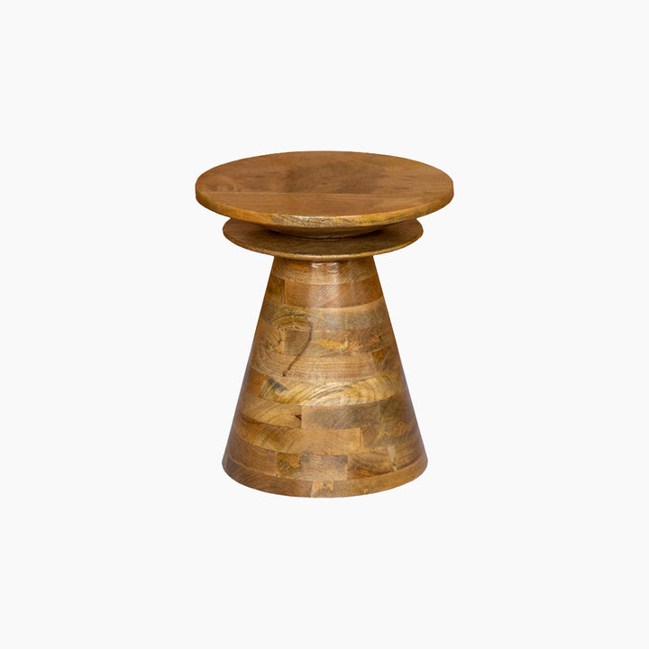 Novo Conical Mango Wood End Table