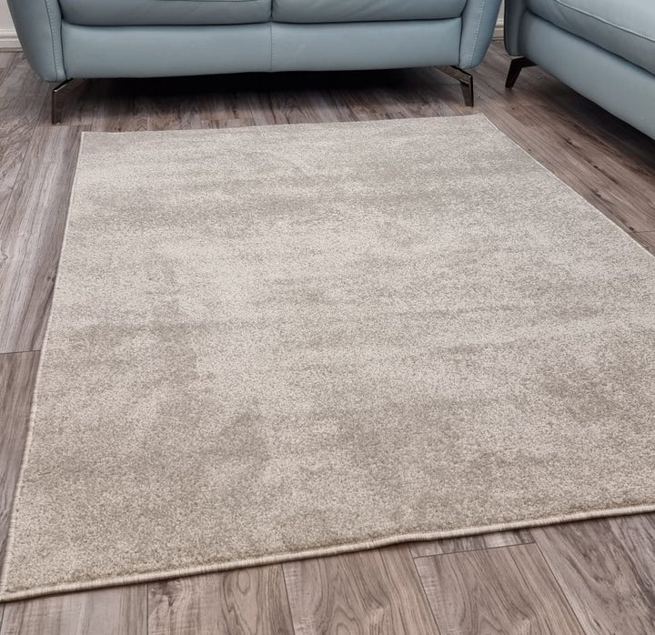 Light Beige Plain Solid Rug