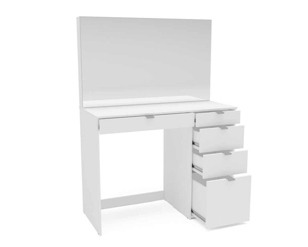 Ava 5 Drawer Dressing Table — Classic Bedroom Vanity Makeup Table Storage Furniture