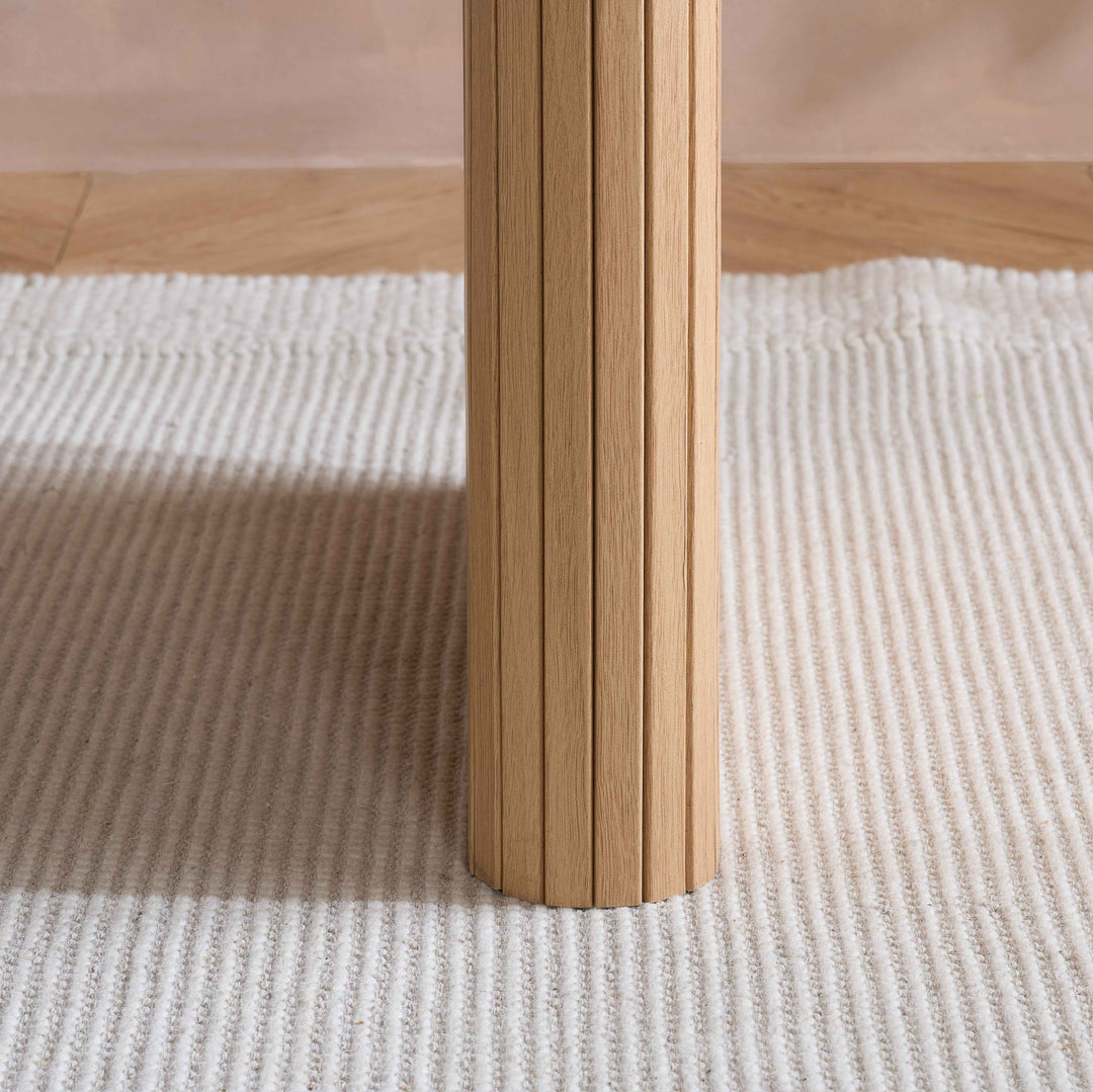 Axel Oval Fluted Dining Table — Contemporary Fluted Oval Dining Table Design