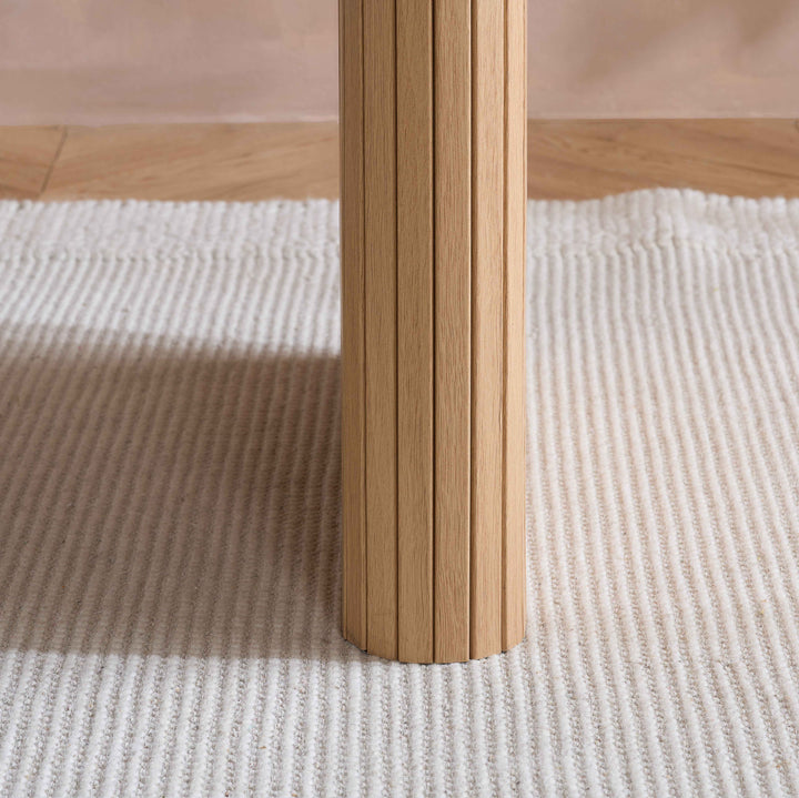 Axel Oval Fluted Dining Table — Contemporary Fluted Oval Dining Table Design