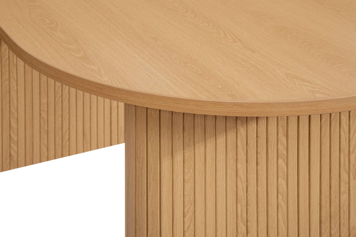 Axel Oval Fluted Dining Table — Contemporary Fluted Oval Dining Table Design