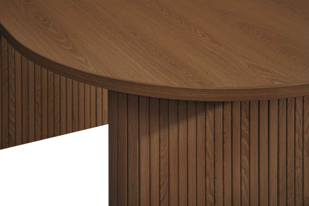 Axel Oval Fluted Dining Table