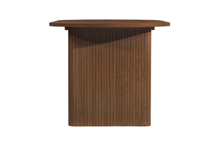 Axel Oval Fluted Dining Table With 2 Benches