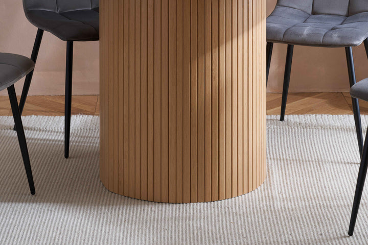 Axel Round Fluted Dining Table