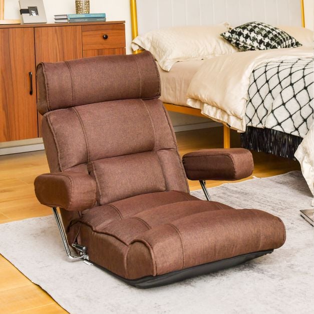Ergonomic Sofa Lounger Chair with Stepless Adjustment Back