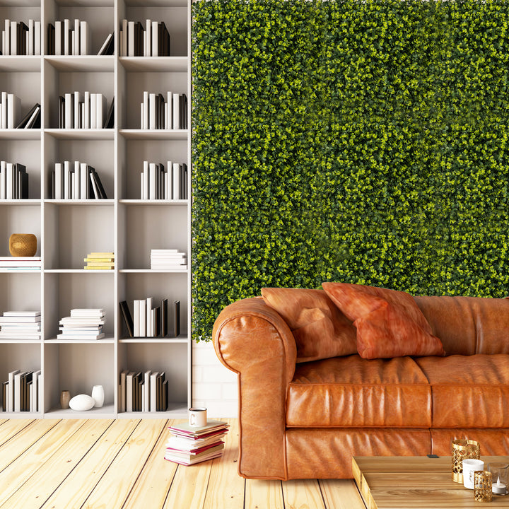 12 Pieces 50 x 50 cm Artificial Hedge Boxwood Panels with 7cm Thickness