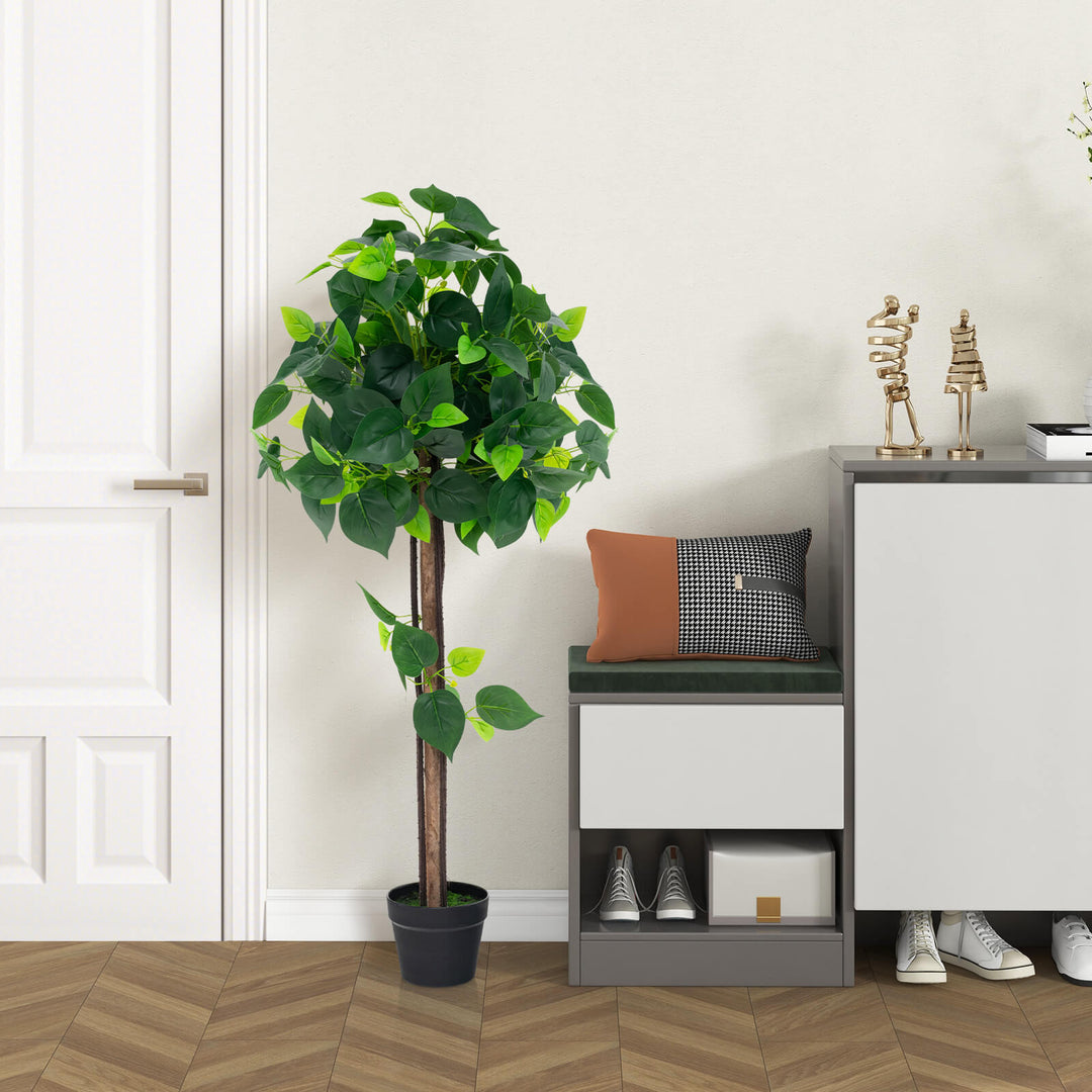 Artificial Hydrangea Tree Fake Potted Silk Tree with Realistic Hydrangea Leaves - TidySpaces