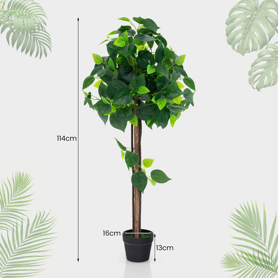 Artificial Hydrangea Tree Fake Potted Silk Tree with Realistic Hydrangea Leaves - TidySpaces