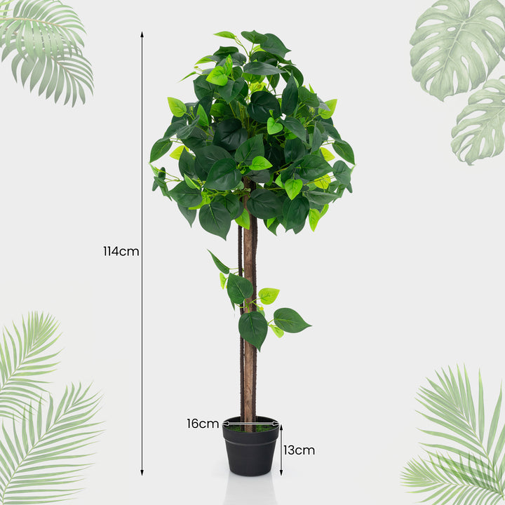 Artificial Hydrangea Tree Fake Potted Silk Tree with Realistic Hydrangea Leaves - TidySpaces