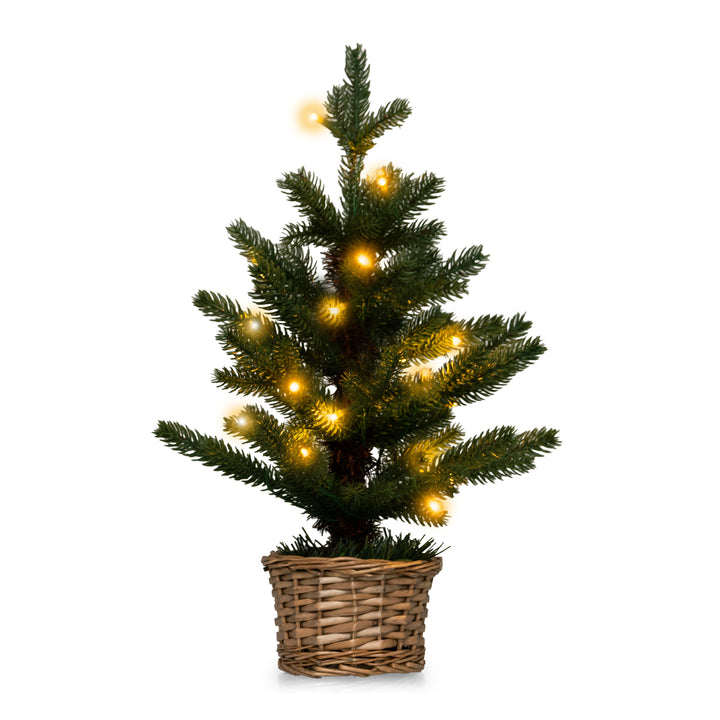 Pre-lit Artificial Mini Christmas Tree with 96 Branch Tips