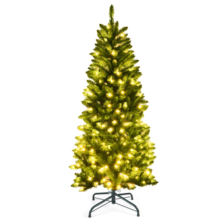 Pre-lit Artificial Pencil Christmas Tree with Warm White UL-listed Lights