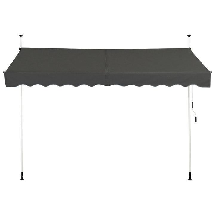 UV Resistant Waterproof Deck Awning with Manual Crank Handle
