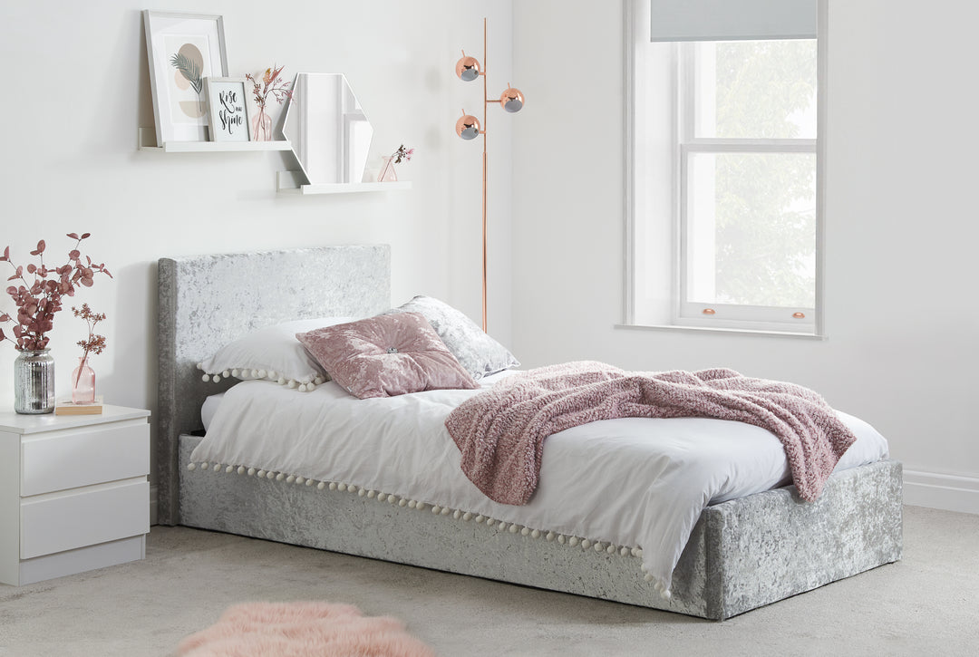 Berlin Ottoman Bed Frame with Storage and Upholstered Headboard