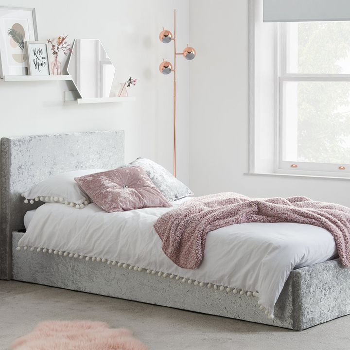 Berlin Ottoman Bed Frame with Storage and Upholstered Headboard