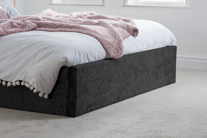 Berlin Ottoman Bed Frame with Storage and Upholstered Headboard