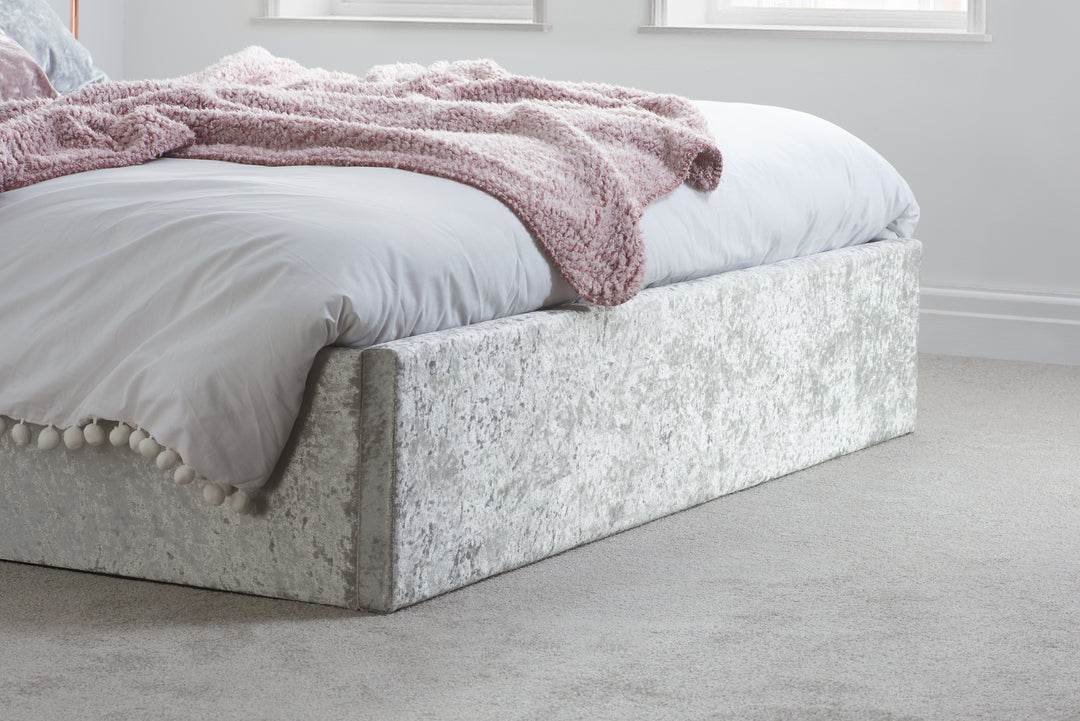 Berlin Ottoman Bed Frame with Storage and Upholstered Headboard