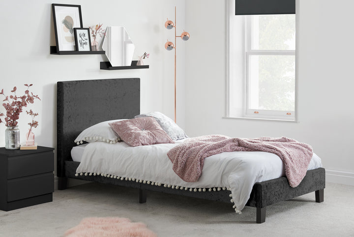 Berlin Fabric Bed with Luxury Upholstery and Sprung Slatted Base