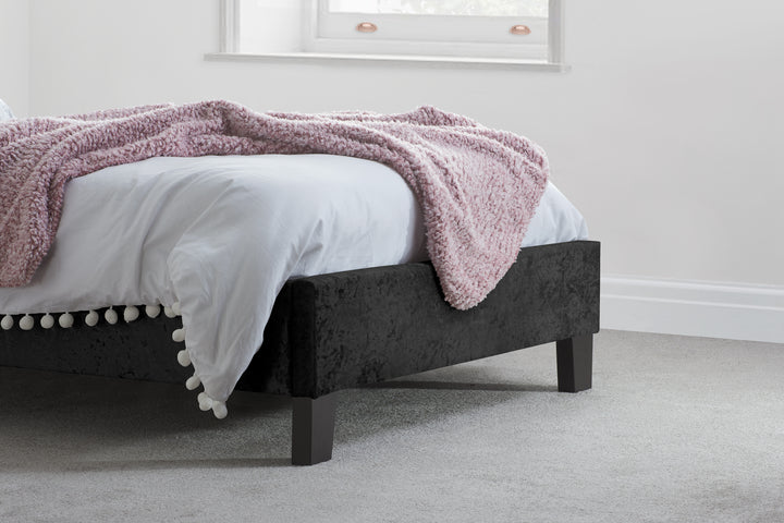 Berlin Fabric Bed with Luxury Upholstery and Sprung Slatted Base