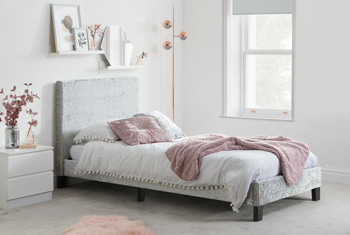 Berlin Fabric Bed with Luxury Upholstery and Sprung Slatted Base