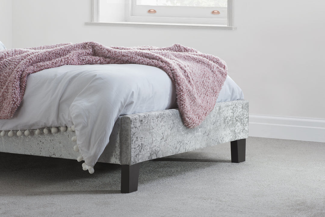 Berlin Fabric Bed with Luxury Upholstery and Sprung Slatted Base