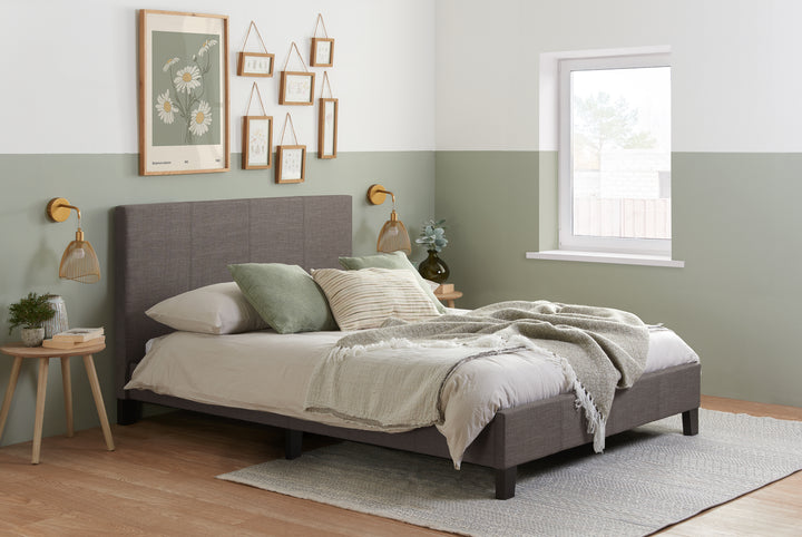 Berlin Fabric Bed with Luxury Upholstery and Sprung Slatted Base